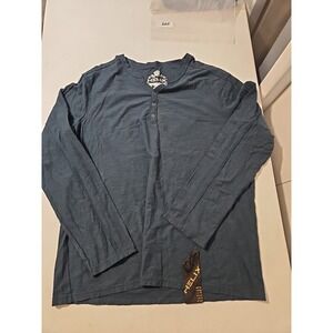 Helix Long Sleeve Henley Shirt Dark Green‎ XXL 1/4 Button NWT (A977)